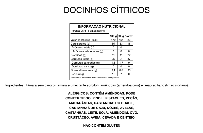 Docinhos Cítricos