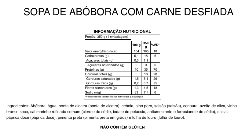 Sopa de Abóbora com Carne