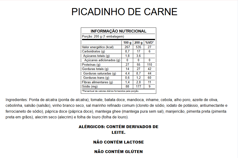 Picadinho de Carne