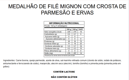 Medalhão com Crosta de Parmesão e Ervas