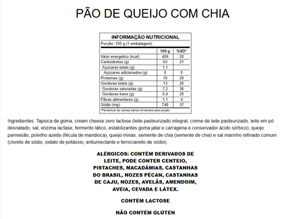 Pão de Queijo com Chia
