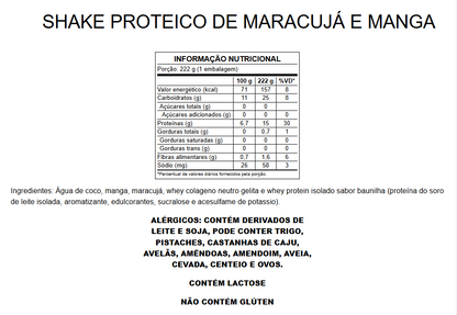 Shake Proteico de Maracujá e Manga