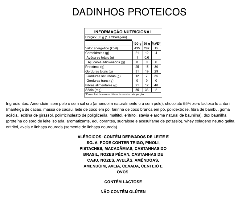 Dadinhos Proteicos