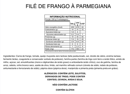 Filé de Frango à Parmegiana