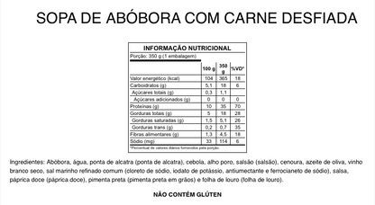 Sopa de Abóbora com Carne
