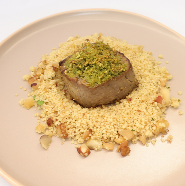 Medalhão com Crosta de Parmesão e Ervas