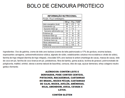 Bolo de Cenoura Proteico