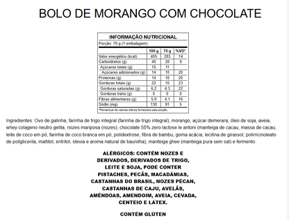 Bolo de Morango com Chocolate