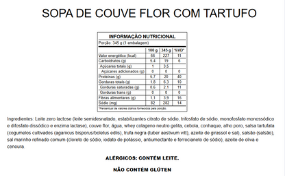 Sopa de Couve Flor com Tartufo