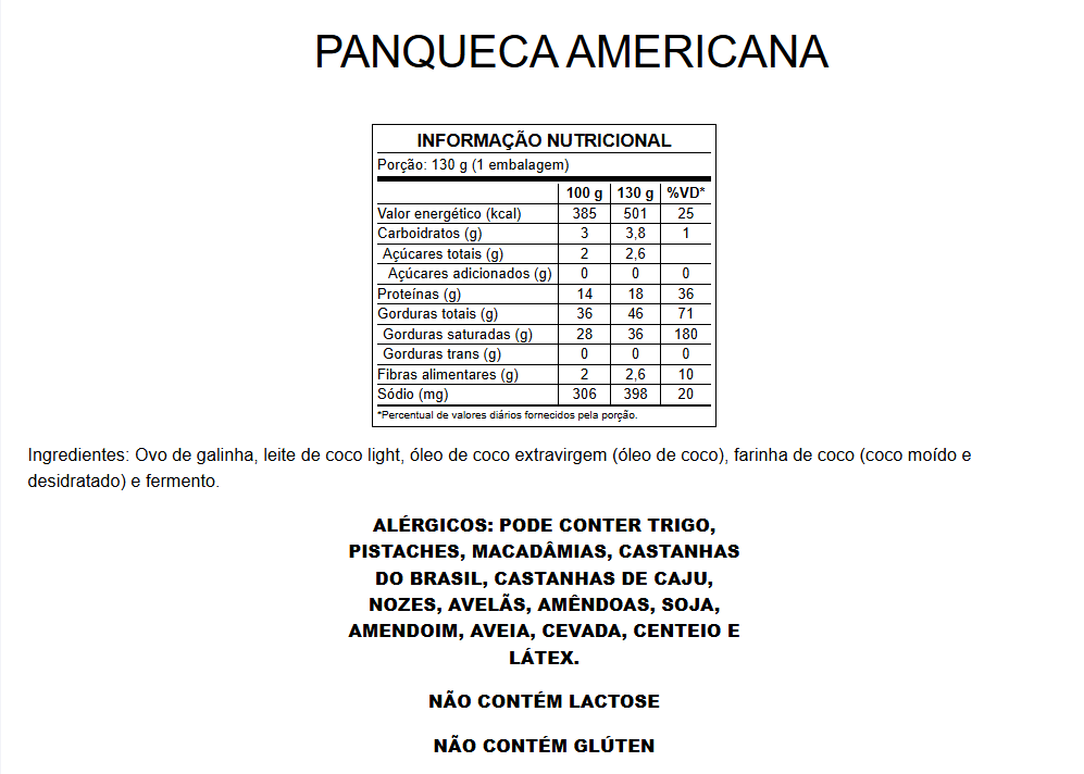 Panqueca Americana